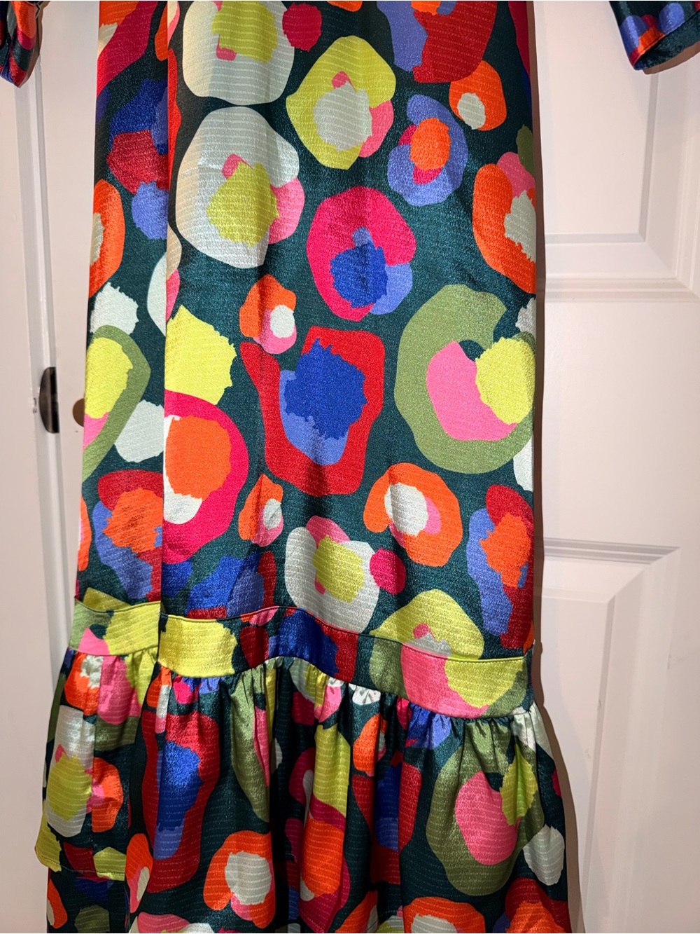 Vibrant Multi-Color Print Maxi Dress with Ruffled Hem - Picture 7 of 11